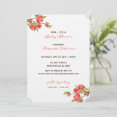 ピンクエレガントの木が赤ちゃんシャワーを咲く 招待状 (スタンド正面)