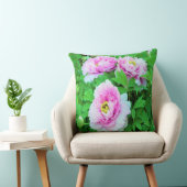 ピンクエレガントの木の牡丹の花と黄色の中心 クッション (椅子)