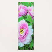 ピンクエレガントの木の牡丹の花と黄色の中心 ヨガマット (正面)