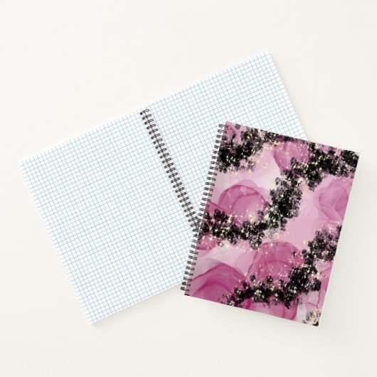 ピンクエレガントの本のカバー ノートブック (内部)