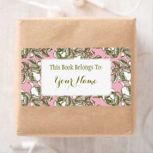 ピンクエレガントの本紙ラベルの黄金バラエッチング ラベル (インサイチュ)