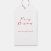 ピンクエレガントの果実フローラクリスマス ギフトタグ (裏面)