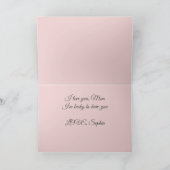 ピンクエレガントの母の日の折り畳みグリーティングカード カード (内部)