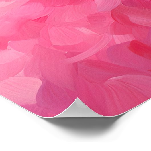 ピンクエレガントの毛皮のクジャク動物ファッションアート ポスター (角)