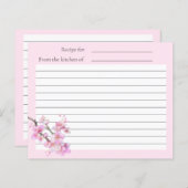 ピンクエレガントの水の色のさくらんぼ花脚本 (正面/裏面)