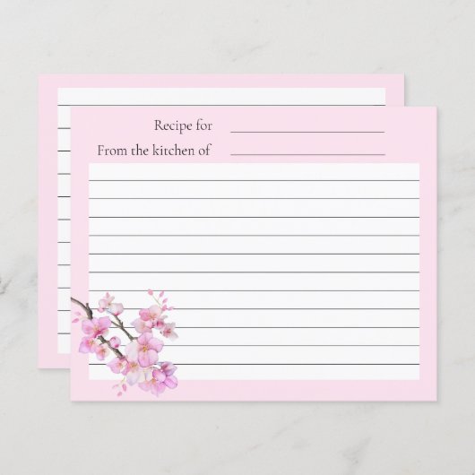 ピンクエレガントの水の色のさくらんぼ花脚本 (正面/裏面)