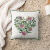 ピンクエレガントの水の色のバラ緑リース クッション (ブランケット)