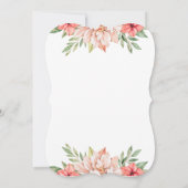 ピンクエレガントの水の色のフローラ甘い16 招待状 (裏面)