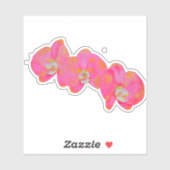 ピンクエレガントの水の色の蘭の熱帯フローラ シール (シート)