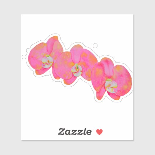 ピンクエレガントの水の色の蘭の熱帯フローラ シール (シート)