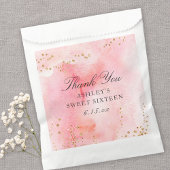 ピンクエレガントの水の色の金ゴールド甘い16パーティー フェイバーバッグ