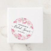 ピンクエレガントの水カラーバラブライダルシャワー フェイバータグ (インサイチュ)