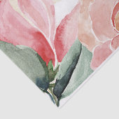 ピンクエレガントの水カラーフローラの分離 薄葉紙 (詳細)