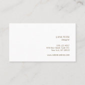 ピンクエレガントの水カラーフローラブランチ 名刺 (裏面)