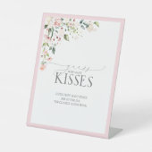 ピンクエレガントの水カラーフローラ数キス 台座サイン (正面)