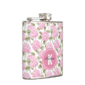 ピンクエレガントの水ドラゲ花の模様モノグラム フラスク (右)