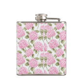 ピンクエレガントの水ドラゲ花の模様モノグラム フラスク (裏面)