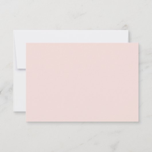 ピンクエレガントの水彩フローラガールベビーシャワー 出欠カード (裏面)