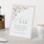 ピンクエレガントの水彩フローラシャワーフラワーバー 台座サイン (インサイチュ)