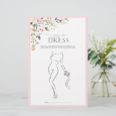 ピンクエレガントの水彩フローラブライダルシャワーゲーム (スタンド正面)