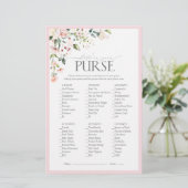 ピンクエレガントの水彩フローラブライダルシャワーゲーム (スタンド正面)