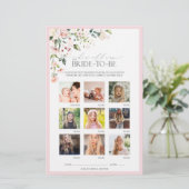 ピンクエレガントの水彩フローラブライダルシャワーゲーム (スタンド正面)