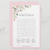 ピンクエレガントの水彩フローラブライダルシャワーゲーム