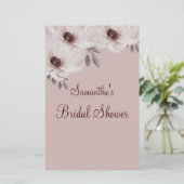 ピンクエレガントの水彩フローラブライダルシャワーゲーム (スタンド正面)