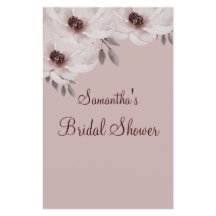 ピンクエレガントの水彩フローラブライダルシャワーゲーム