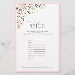 ピンクエレガントの水彩フローラブライダルシャワーゲーム