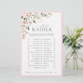 ピンクエレガントの水彩フローラブライダルシャワーゲーム (スタンド正面)