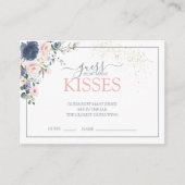 ピンクエレガントの水彩フローラブライダルシャワーゲーム エンクロージャーカード (正面)