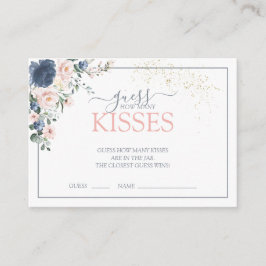 ピンクエレガントの水彩フローラブライダルシャワーゲーム エンクロージャーカード