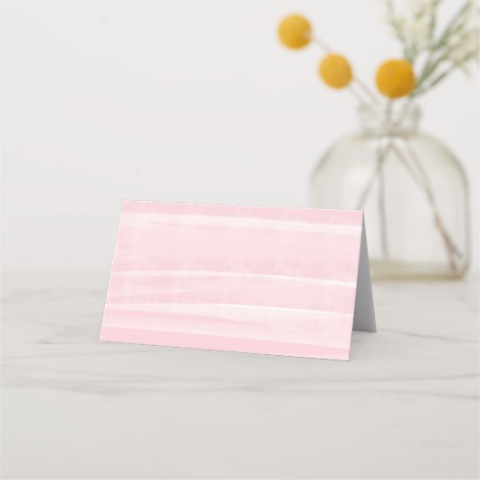 ピンクエレガントの水彩フローラブライダルシャワー プレイスカード (裏面)