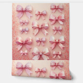 ピンクエレガントの水彩弓パターン 壁紙 (ほどく)