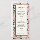 ピンクエレガントの水彩紫陽花結婚式 プログラム (裏面)