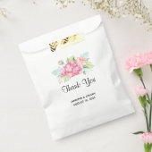 ピンクエレガントの水彩花の花束結婚の フェイバーバッグ (封をした状態)