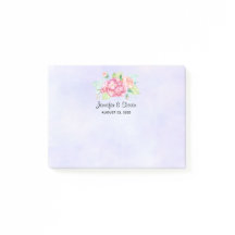 ピンクエレガントの水彩花の花束結婚の