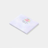 ピンクエレガントの水彩花の花束結婚の ポストイット (アングル)