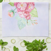 ピンクエレガントの水彩花束 キッチンタオル (折り畳み)