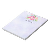 ピンクエレガントの水彩花束 ノートパッド (回転)