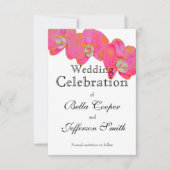 ピンクエレガントの水彩蘭絵画のフローラ セーブザデート (正面)