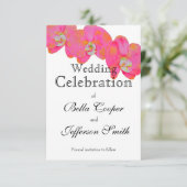 ピンクエレガントの水彩蘭絵画のフローラ セーブザデート (スタンド正面)