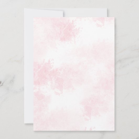 ピンクエレガントの水彩18th誕生日パーティー 招待状 (裏面)