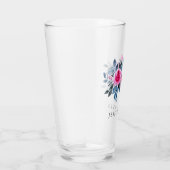 ピンクエレガントの水色のカスタム文字 タンブラーグラス (右)