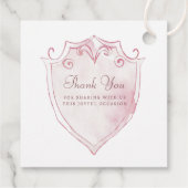 ピンクエレガントの水色のクレスト最初の聖体 フェイバータグ (裏面)