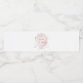 ピンクエレガントの水色のクレスト洗礼 ペットボトルラベル (シングルラベル)