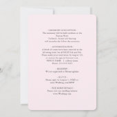 ピンクエレガントの水色のバラ結婚ズ 招待状 (裏面)