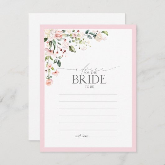 ピンクエレガントの水色のフローラアドバイスへ ポストカード (正面/裏面)