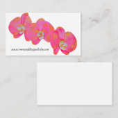 ピンクエレガントの水色のラン熱帯フローラ 名刺 (正面/裏面)
